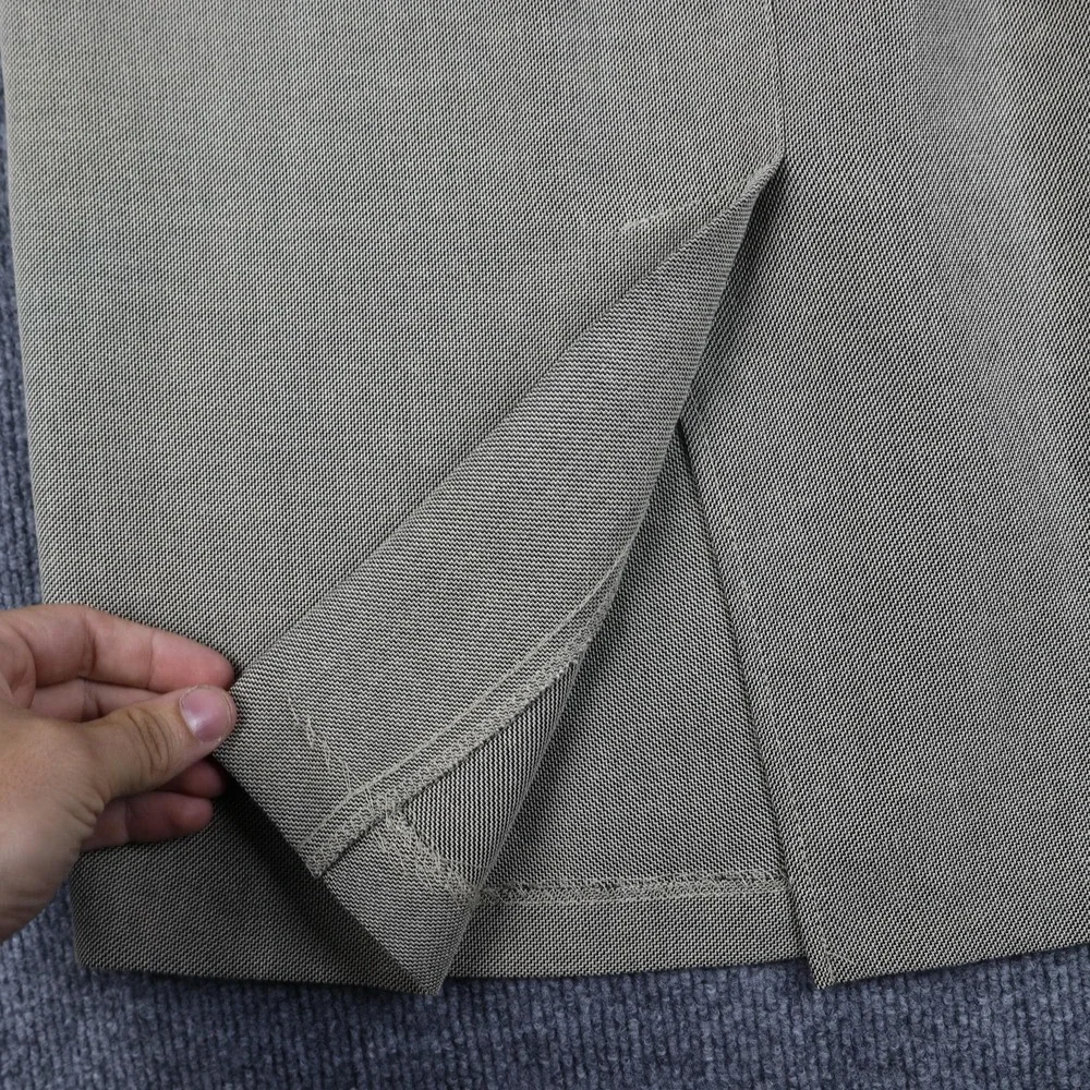 Alfred Dunner Skirt Womens 10 Khaki Elastic Waist Pockets Back Vent Made USA - Picture 9 of 10